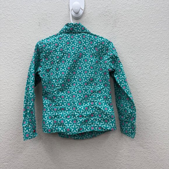 Cruel Girl Floral Pearl Snap Long Sleeve Collared Button Shirt Toddler Girl 4T - Picture 6 of 6